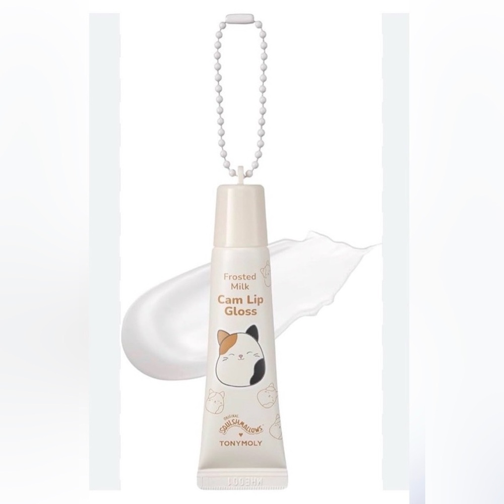 TONYMOLY Frosted Milk Cam Keychain Lip Gloss Squishmallow Collab NIP CUTE
